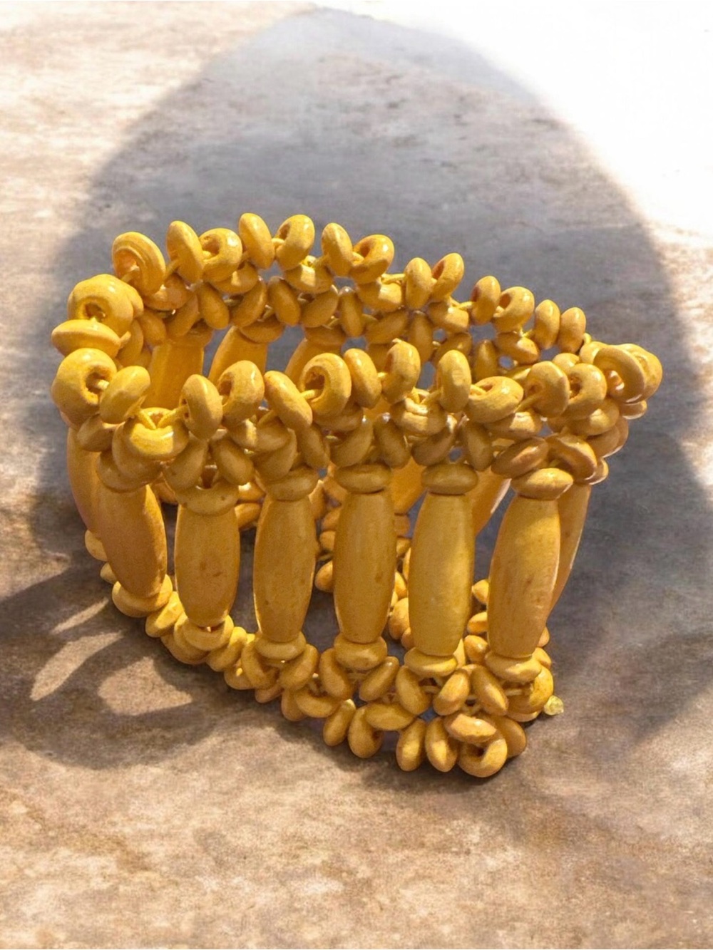 Yellow Beaded Stretch Bracelet - Women Jewelry
705